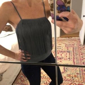 Slub Knit Cami with Looped Fringe  UO